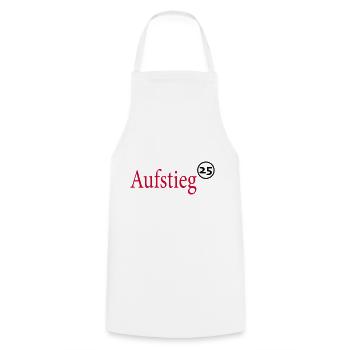 Aufstieg 2025 - Kochschürze - Weiß - Vorne - AI Model Male 185 dark (185cm)