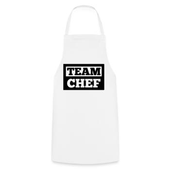 Team Chef - Kochschürze - Weiß - Vorne - AI Model Male 185 dark (185cm)