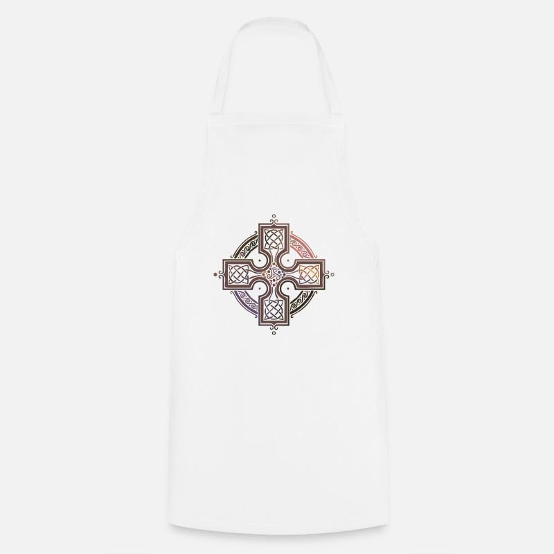 Croix-Rouge Celtique de la Saint-Patrick - Tablier de cuisine - blanc