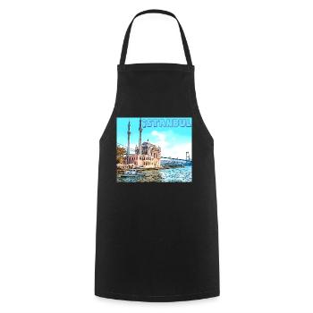 Istanbul Turquie Türkiye Turquie - Tablier de cuisine - noir - Devant - AI Model Male 185 dark (185cm)