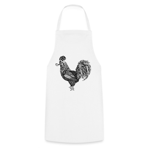 Rooster with pipe - Cooking Apron