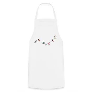The sound of silence - Cooking Apron - white - Front - AI Model Male 185 dark (185cm)