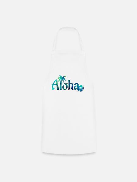 Aloha Beach Aquarell - Kochschürze - Weiß