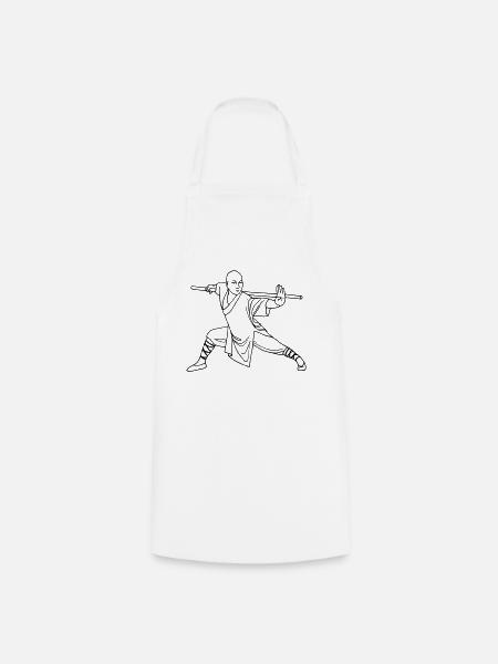 Kung Fu Shaolin Mönch - Kochschürze - Weiß