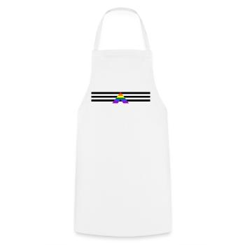 Straight Ally Flag - Cooking Apron - white - Front - AI Model Male 185 dark (185cm)