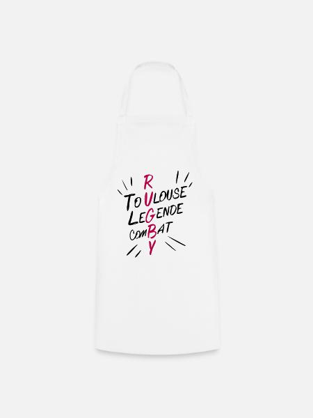 Rugby Toulouse, supporter  - Tablier de cuisine - blanc