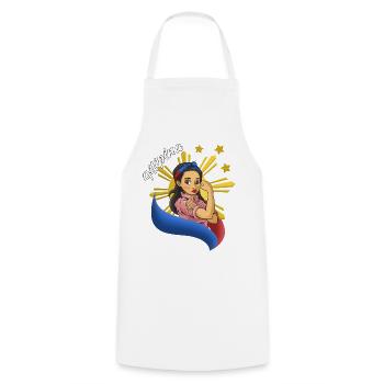 Philippines Filipina Pride Flag Heart I Gift - Cooking Apron - white - Front - AI Model Male 185 dark (185cm)