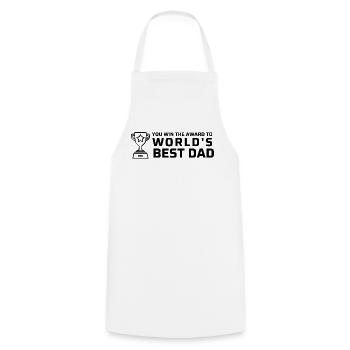 World's best dad - Cooking Apron - white - Front - AI Model Male 185 dark (185cm)
