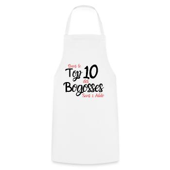 Dans le TOP 10 des bogosses sans 1 abdo - Tablier de cuisine - blanc - Devant - AI Model Male 185 dark (185cm)
