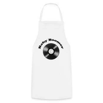 Baby Boomer Vinyl - Cooking Apron - white - Front - AI Model Male 185 dark (185cm)