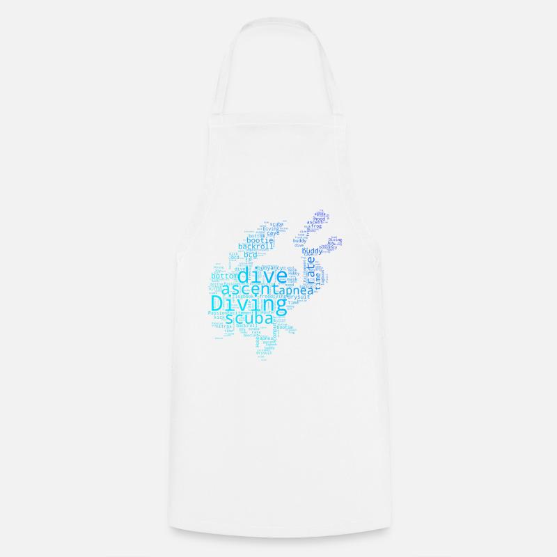 Plongée Plongeur Plongée Plongée Plongeuse Femme - Tablier de cuisine - blanc