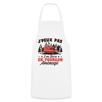 J'peux pas j'me barre en fourgon aménagé - Tablier de cuisine - blanc - Devant - AI Model Male 185 dark (185cm)