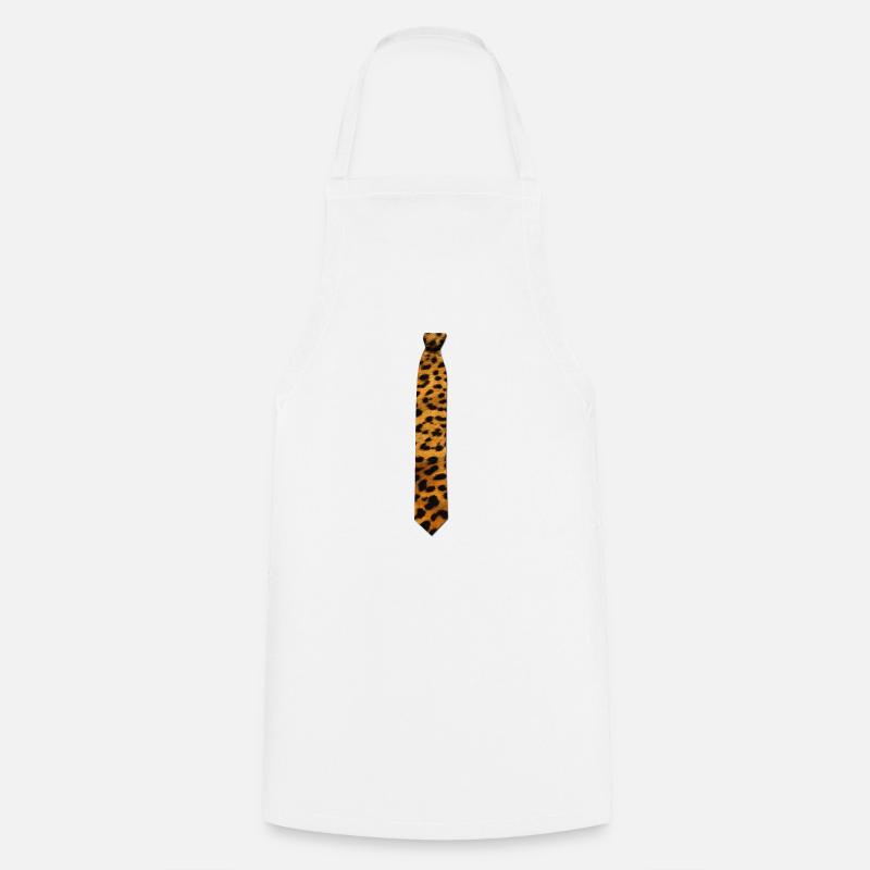 Cravate léopard - Tablier de cuisine - blanc