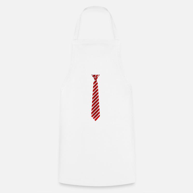 Cravate Eldredge Cravate Cravate Cravate à rayures - Tablier de cuisine - blanc