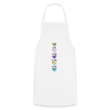 Love Is Love Transgender Diversity Rainbow Gay Lov - Kochschürze - Weiß - Vorne - AI Model Male 185 dark (185cm)