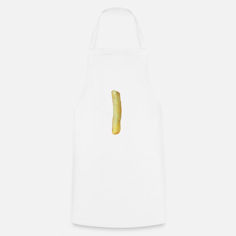 Pommes eins - Kochschürze - Weiß
