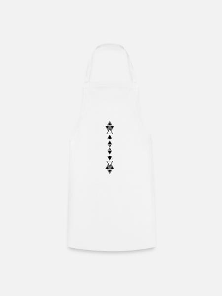 Triangles de tatouage tribal - Tablier de cuisine - blanc