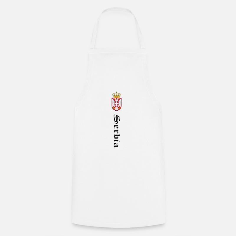 Serbie - Tablier de cuisine - blanc