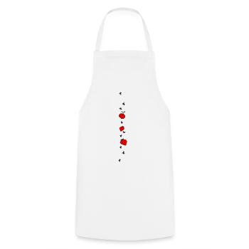Erdbeeren Obst Ameisen - Kochschürze - Weiß - Vorne - AI Model Male 185 dark (185cm)