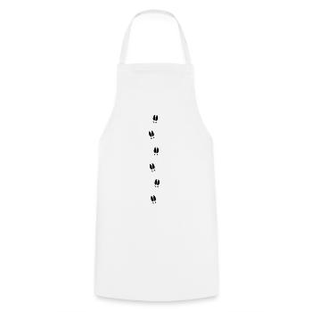Elche Spuren - Kochschürze - Weiß - Vorne - AI Model Male 185 dark (185cm)
