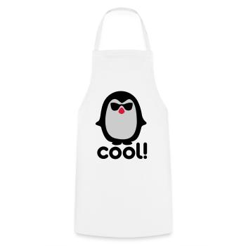 Cool pinguin - Cooking Apron - white - Front - AI Model Male 185 dark (185cm)