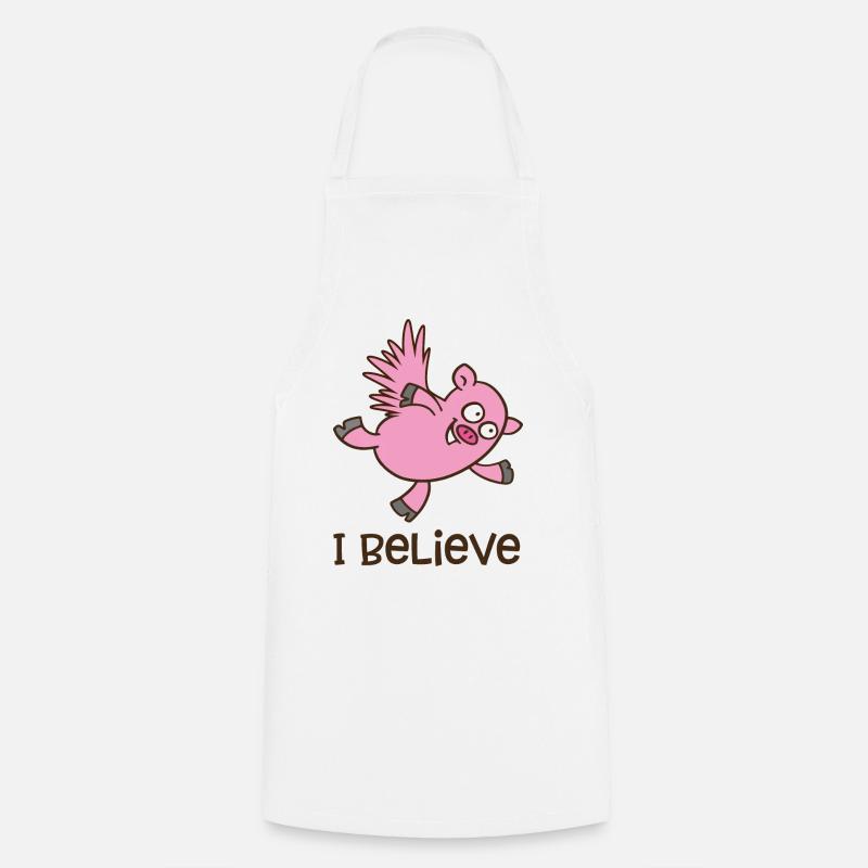 Flying pig - Cooking Apron - white