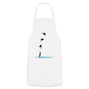High diving - Cooking Apron - white - Front - AI Model Male 185 dark (185cm)