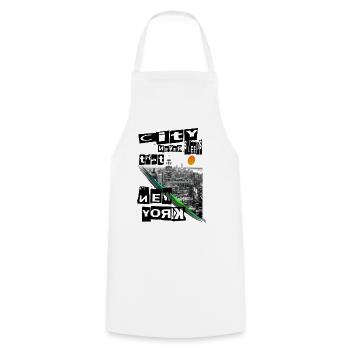 New York - Tablier de cuisine - blanc - Devant - AI Model Male 185 dark (185cm)