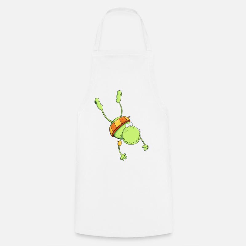 Grenouille baigneuse avec des ailes d’eau I Été - Tablier de cuisine - blanc