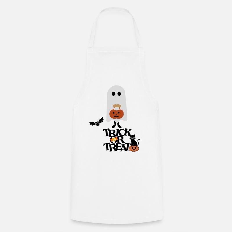 Trick or Treat Ghost - Cooking Apron - white