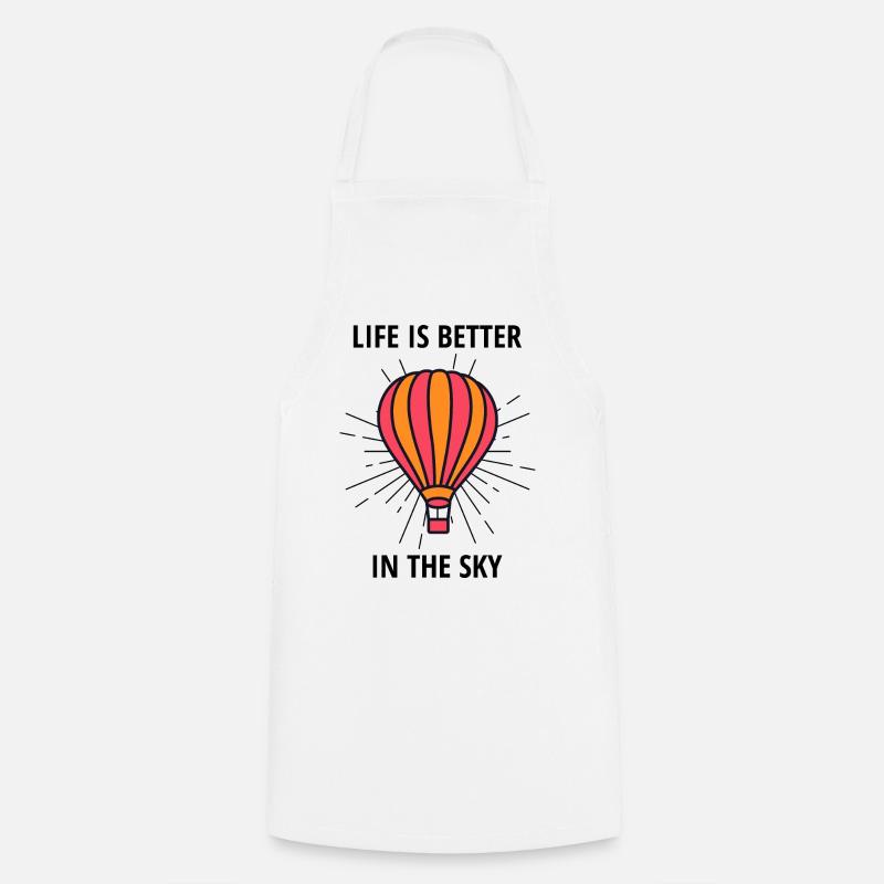 Montgolfière Montgolfière Pilote de montgolfière - Tablier de cuisine - blanc