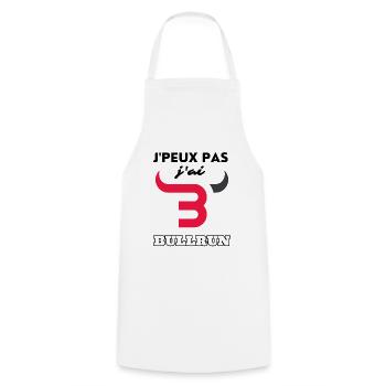 Je peux pas jai bullrun - Tablier de cuisine - blanc - Devant - AI Model Male 185 dark (185cm)