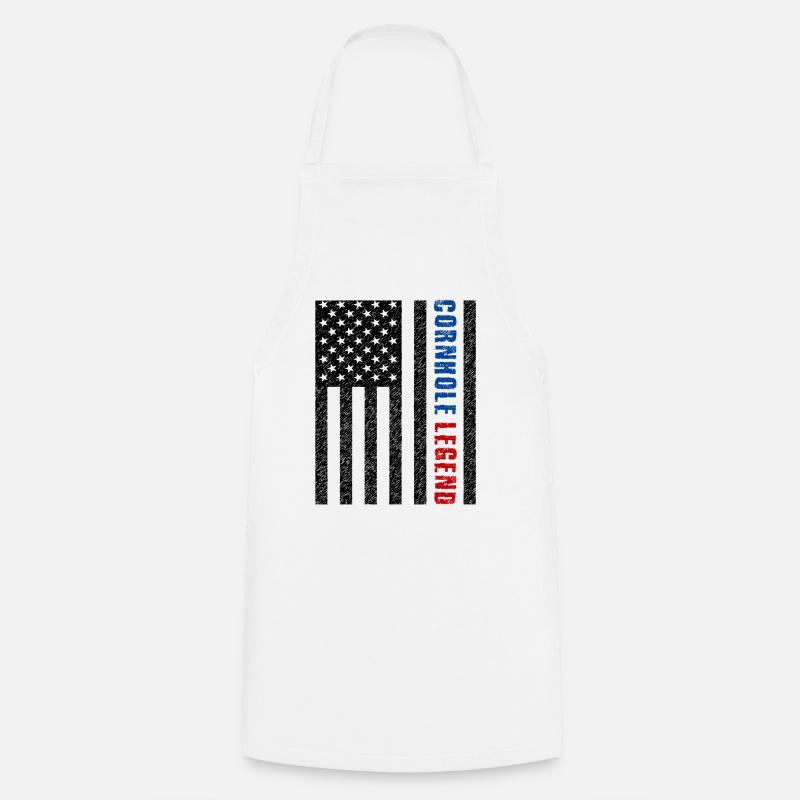 Cornhole Legend USA - Cooking Apron - white
