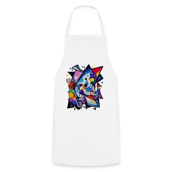 Graffiti - Tablier de cuisine - blanc - Devant - AI Model Male 185 dark (185cm)