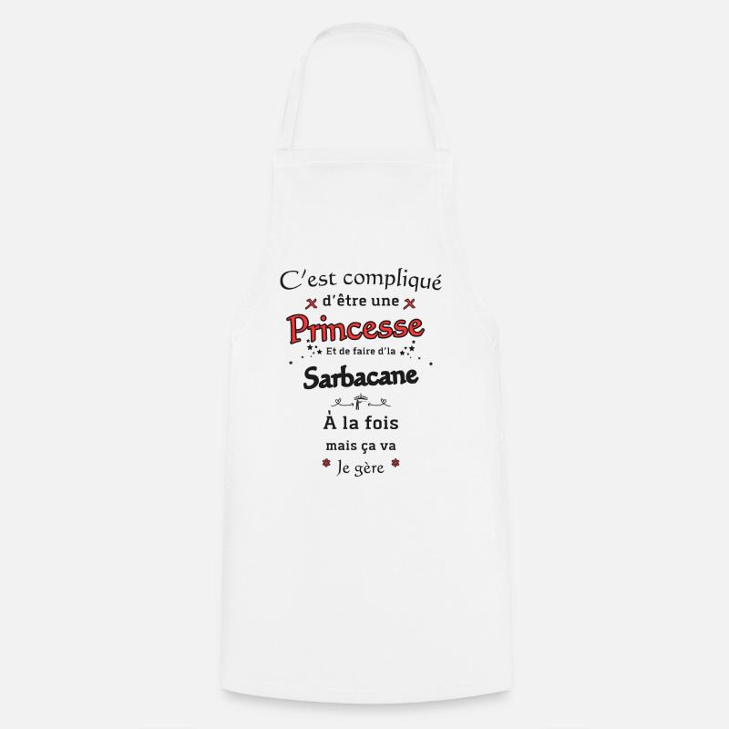 Princesse Et Sarbacane - Tablier de cuisine - blanc