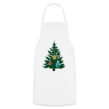 Fir tree with baubles fir forest Christmas xmas - Cooking Apron - white - Front - AI Model Male 185 dark (185cm)