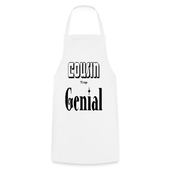 Cousin Trop Génial - Tablier de cuisine - blanc - Devant - AI Model Male 185 dark (185cm)