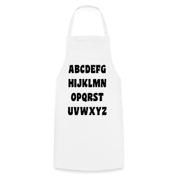 MISTRESS. THANK YOU. THANK YOU MISTRESS. MISTRESS - Cooking Apron - white - Front - AI Model Male 185 dark (185cm)