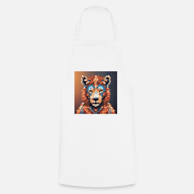 Pixel Bär - Kochschürze - Weiß