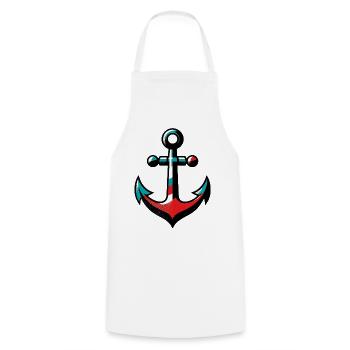 An Anchor - Cooking Apron - white - Front - AI Model Male 185 dark (185cm)