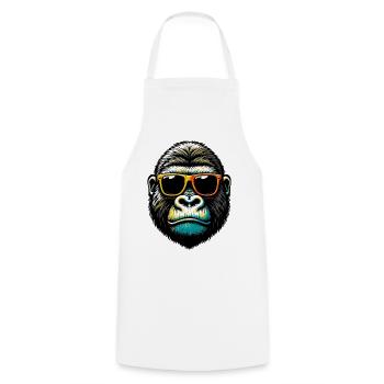Gorilla - Cooking Apron - white - Front - AI Model Male 185 dark (185cm)
