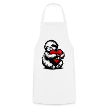 Sloth - Cooking Apron - white - Front - AI Model Male 185 dark (185cm)