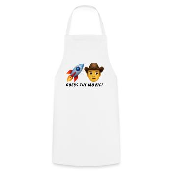 Robot Dog Superheroes Motif - Cooking Apron - white - Front - AI Model Male 185 dark (185cm)