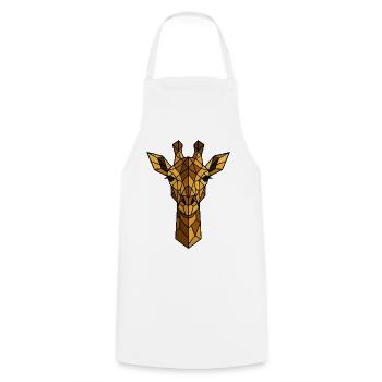 Geometric Giraffe Illustration - Cooking Apron - white - Front - AI Model Male 185 dark (185cm)
