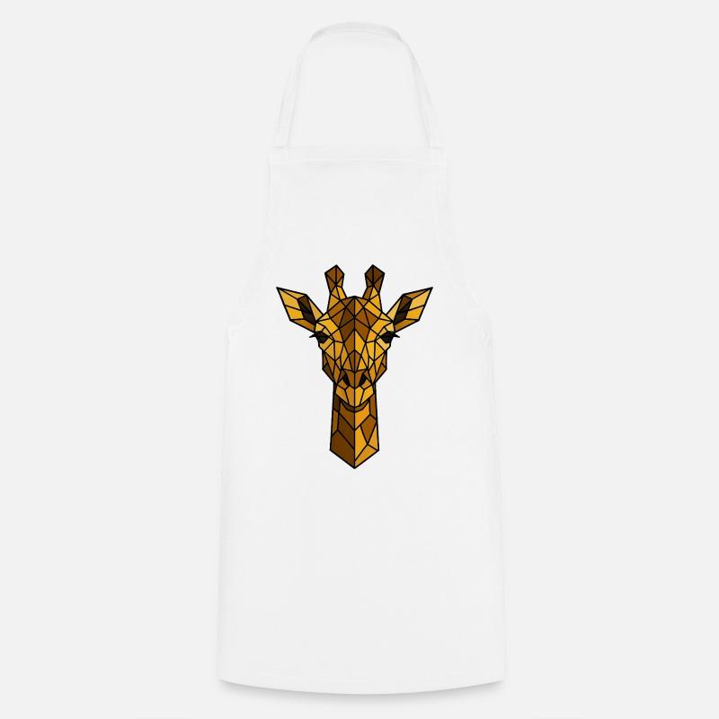 Geometric Giraffe Illustration - Cooking Apron - white