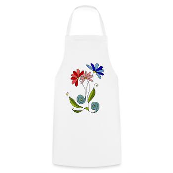 Fleur - Tablier de cuisine - blanc - Devant - AI Model Male 185 dark (185cm)