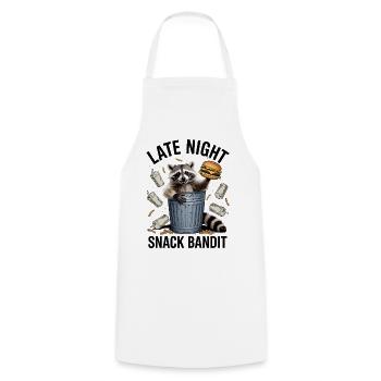 Raccoon Feast in a Trashcan - Cooking Apron - white - Front - AI Model Male 185 dark (185cm)