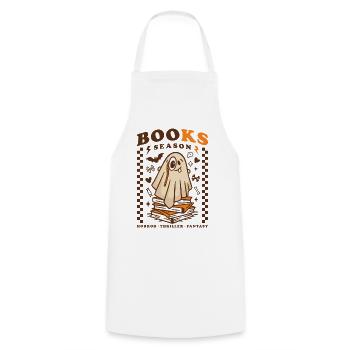 Livres Saison Mignon Fantôme – Horreur Thriller Fantasy - Tablier de cuisine - blanc - Devant - AI Model Male 185 dark (185cm)