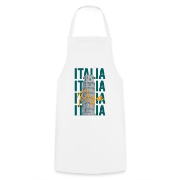 PISA - ITALIE - ITALIE - ITALIEN - TOUR - TURM - Tablier de cuisine - blanc - Devant - AI Model Male 185 dark (185cm)