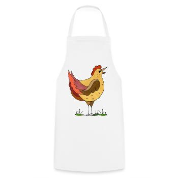 poule - Tablier de cuisine - blanc - Devant - AI Model Male 185 dark (185cm)